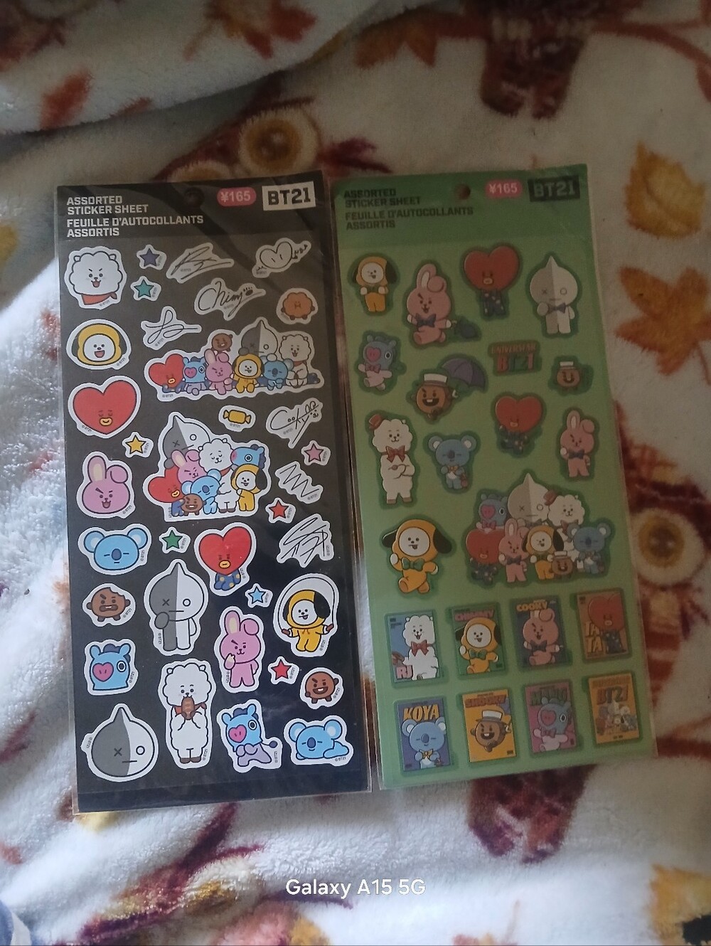 BT21 Character Sticker Sheets - Assorted Colors
